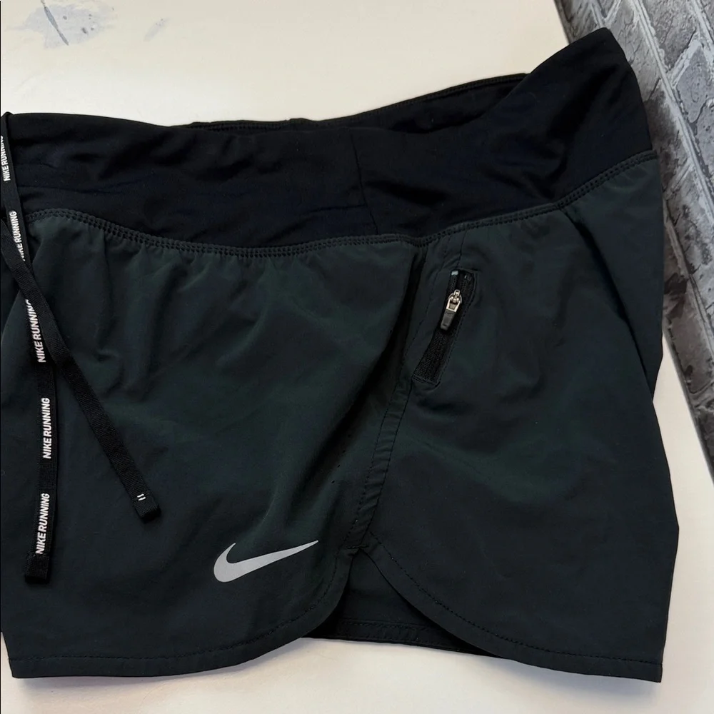Nike Black Athletic‎ Running Shorts with Reflective Swoosh
